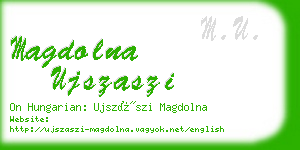 magdolna ujszaszi business card